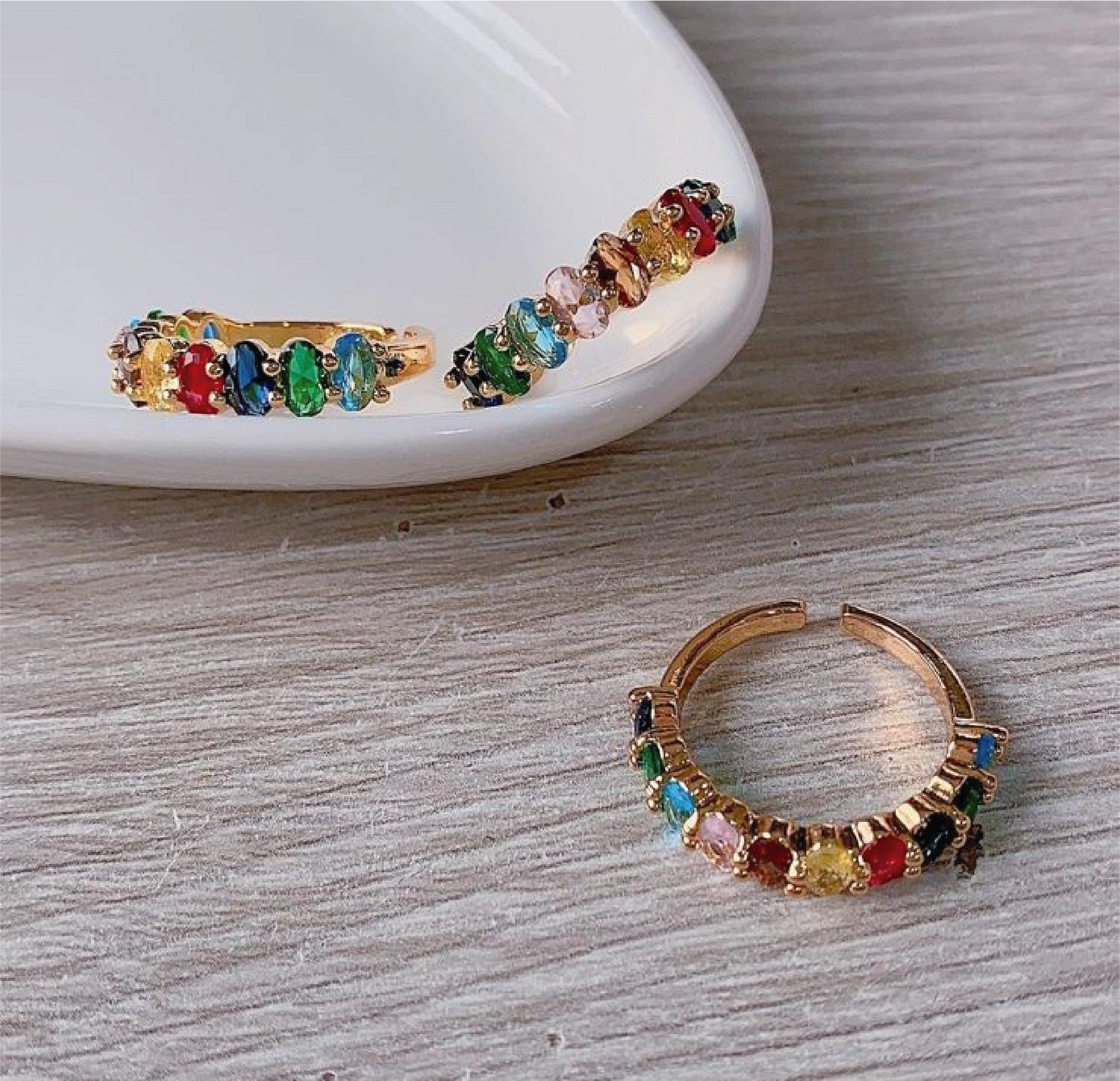 Anillo colores rainbow